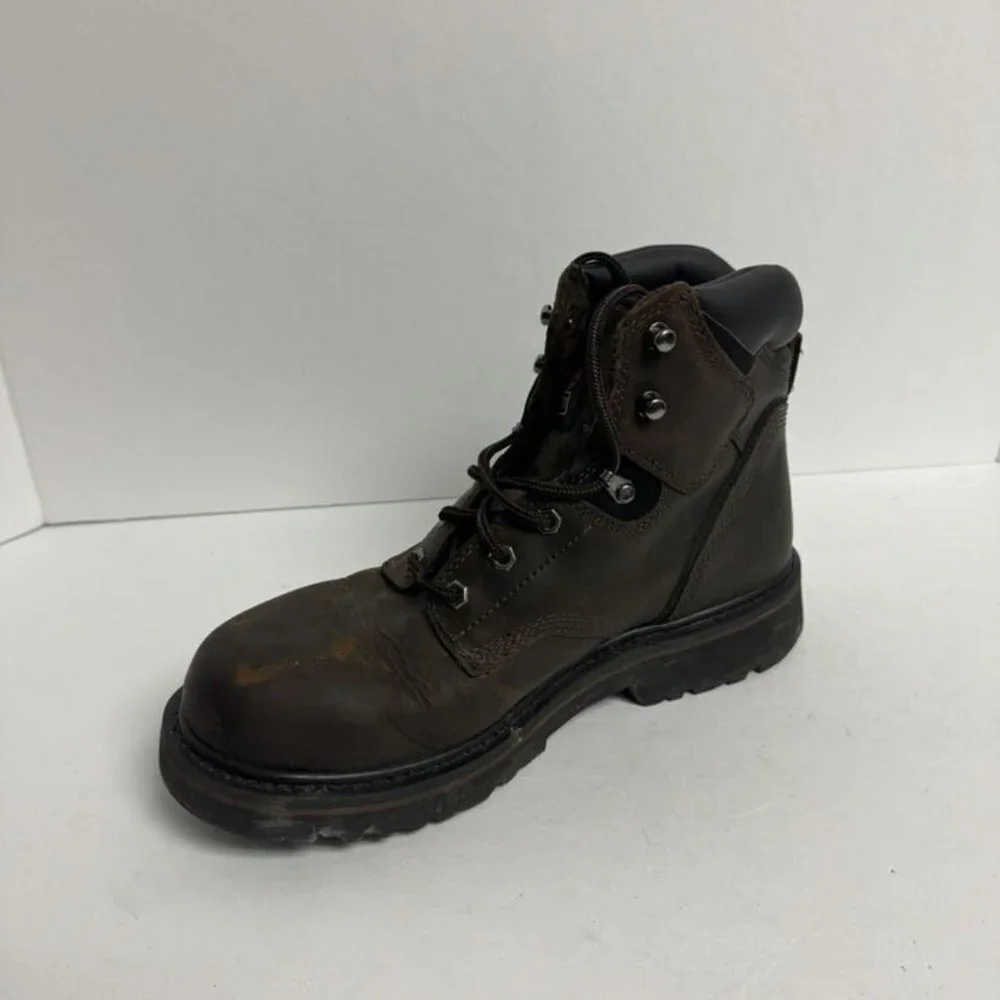 Timberland Pro Mens Pit Boss Soft Toe Brown Size 9.5 M
